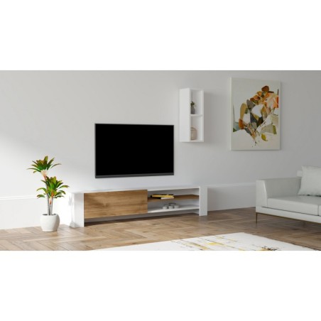 Mueble TV con estante Naz nogal - 835PUQ3023