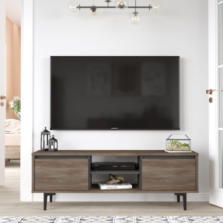 Mueble TV con estante AR1 antracita marrón - 956LCS1669