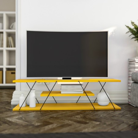 Mueble TV Canaz negro amarillo