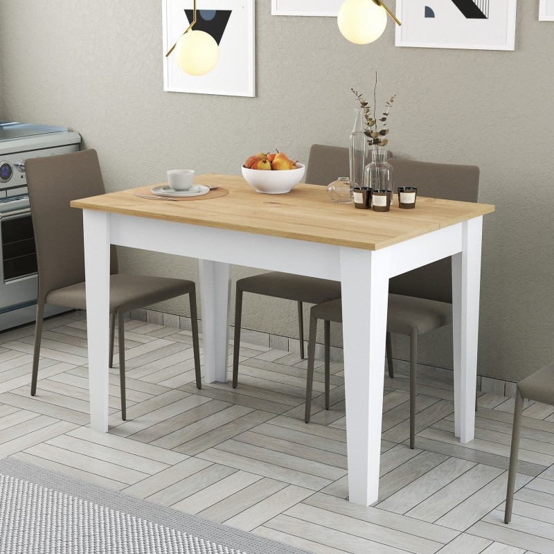 Mesa de cocina Kiev 512 roble blanco - 845HCT2109