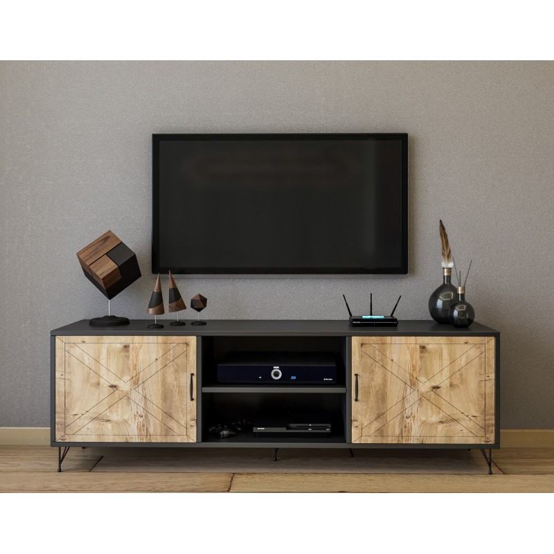 Mueble TV Venüs roble antracita - 854KLN3003