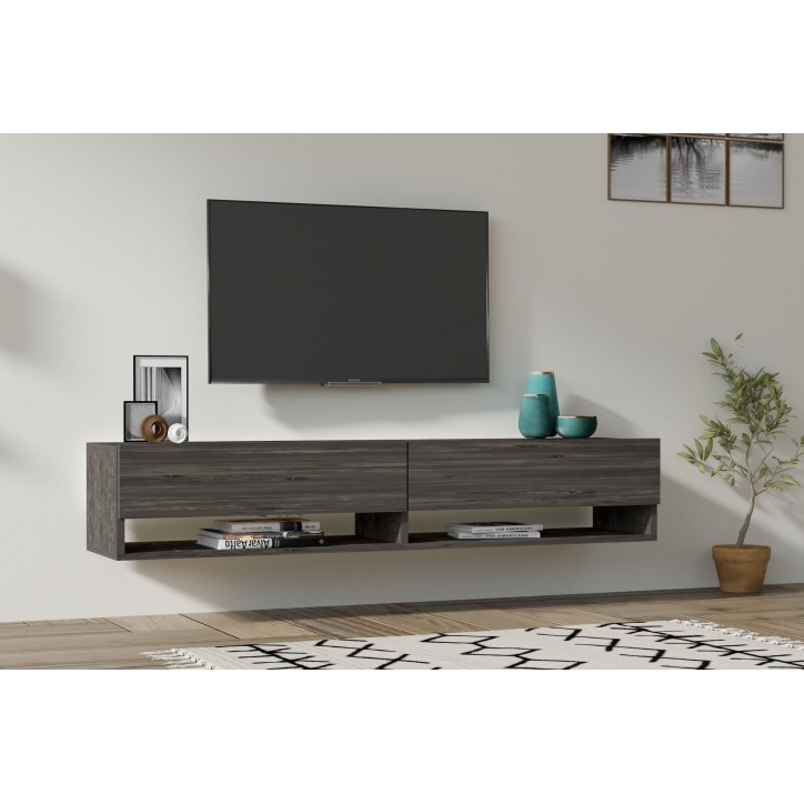 Mueble TV con estante Arges antracita