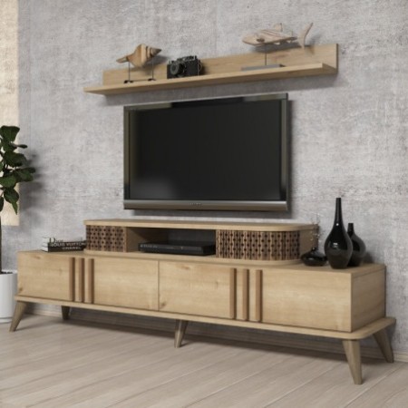 Mueble TV con estante Eylül roble - 845HCT3062