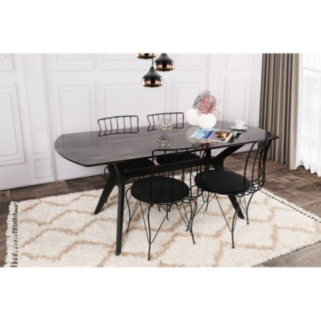 Mesa comedor Ares 1041 negro - 974NMB1501