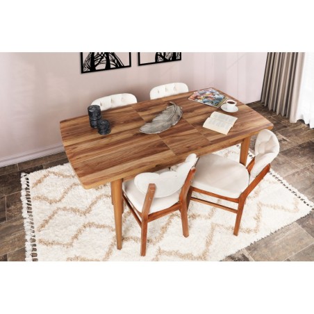 Mesa de comedor extensible Inci 1141 nogal - 974NMB1506