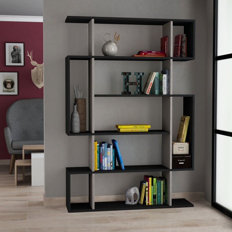 Librería Mito antracita marrón claro - 776HMS3617