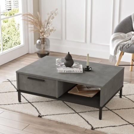 Mesa de centro LV18-RL negro plata - 921YRD1136