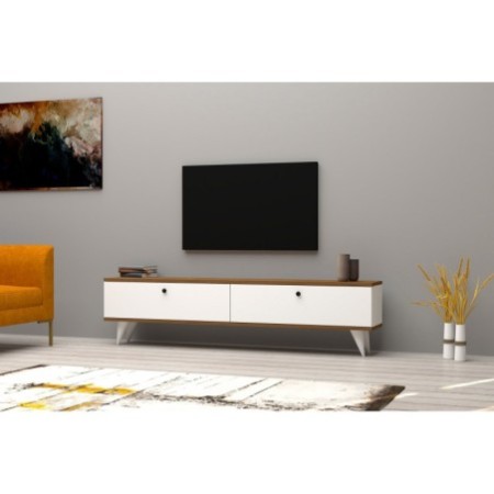 Mueble TV Paris nogal blanco - 835PUQ3021