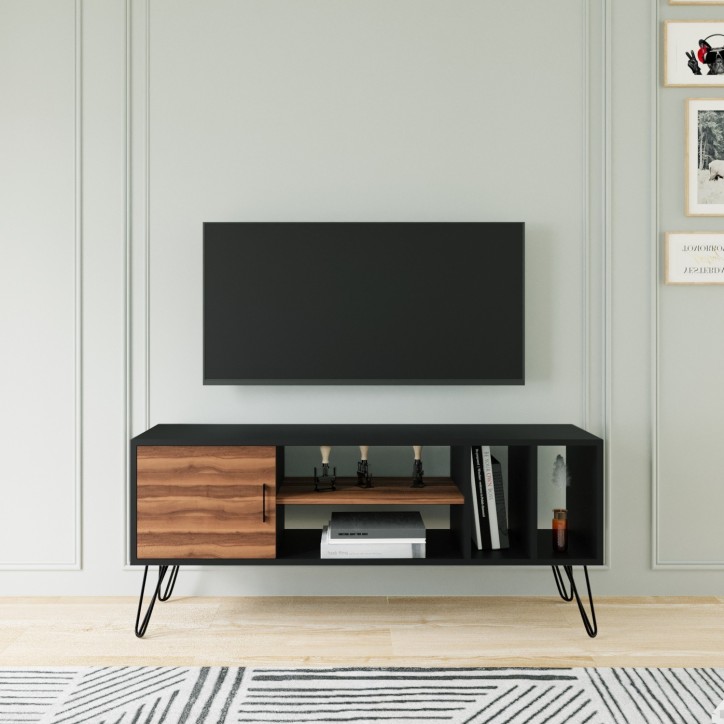 Mueble TV Tuğba-L3023 marrón oscuro