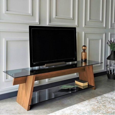 Mueble TV TV201 negro nogal