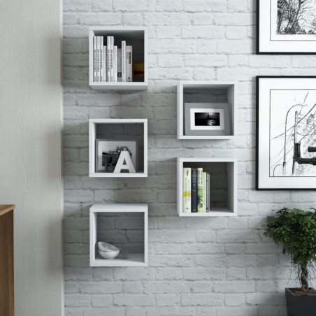 Estante de pared Box blanco