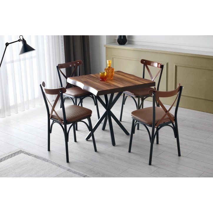 Mesa comedor Safir-1462 nogal