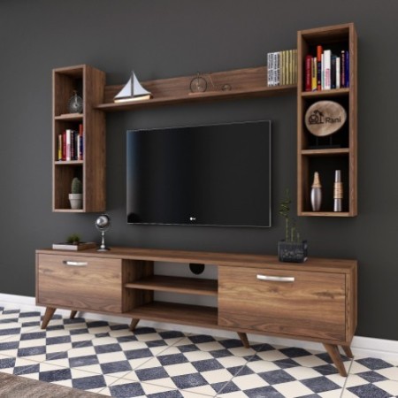 Mueble TV con estante M5-240 nogal - 893RAN1381