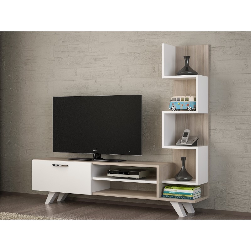 Mueble TV con estante Ceren córdoba blanco - 731WAT3043