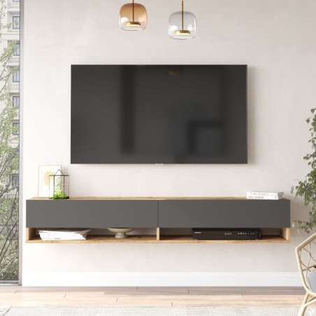 Mueble TV FR9-AA pino atlántico antracita - 956LCS1615