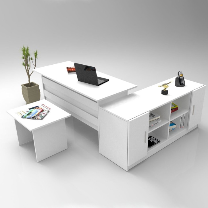 Conjunto de muebles de oficina VO10 W blanco