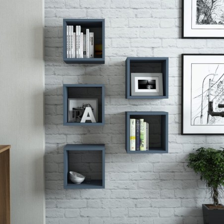 Estante de pared Box azul