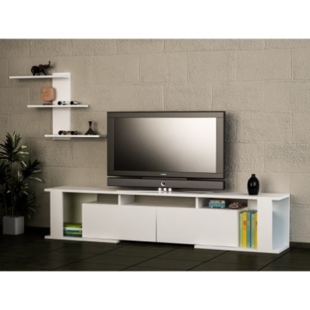 Mueble TV con estante Game blanco - 745DCD3025