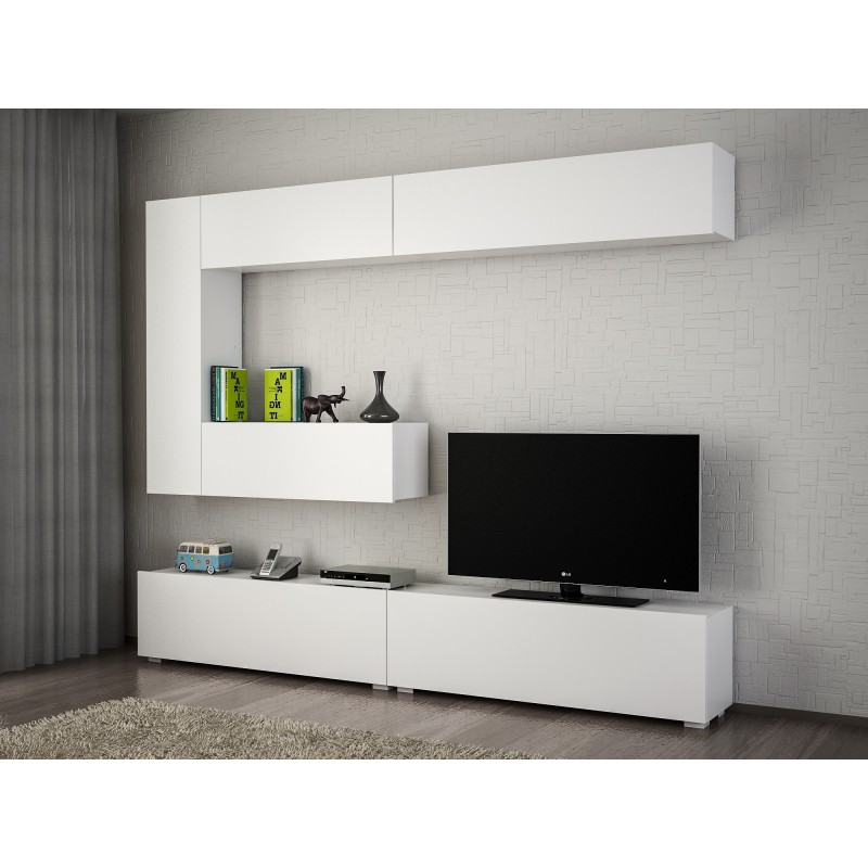 Mueble TV con estante Gizmo blanco - 756FRN3033