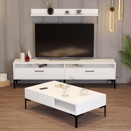 Conjunto de muebles de salón Istanbul blanco