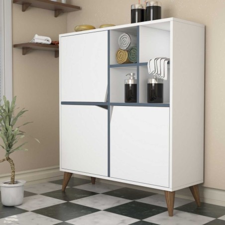 Mueble auxiliar Pulse blanco azul