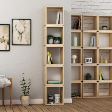 Librería Multi roble blanco - 855DTE3713