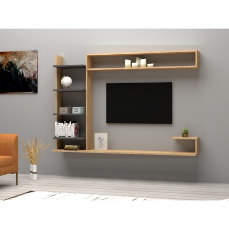 Mueble TV con estante Noble antracita zafiro