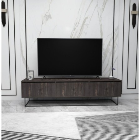 Mueble TV Kordon 180 negro marrón oscuro - 854KLN3075