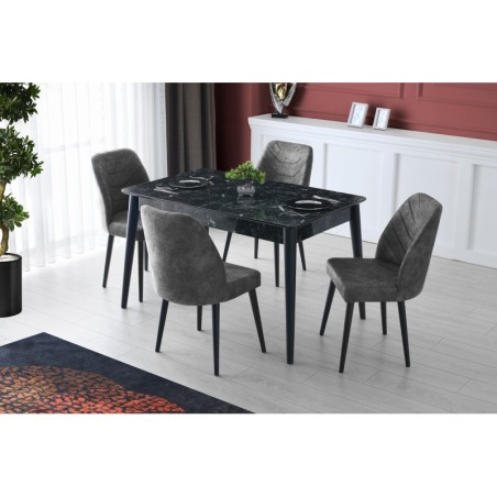 Mesa de comedor extensible Lotus-1121 antracita