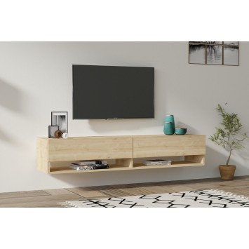 Mueble TV con estante Arges roble zafiro - 495SSE1604