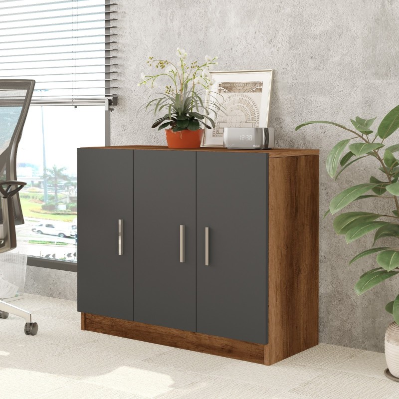 Mueble auxiliar Vario E antracita nogal - 956LCS1501