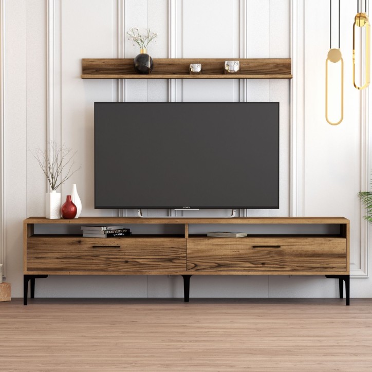 Mueble TV con estante Istanbul nogal