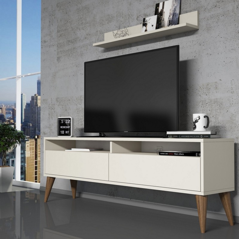 Mueble TV con estante Best crema - 845HCT3087