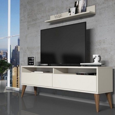 Mueble TV con estante Best crema