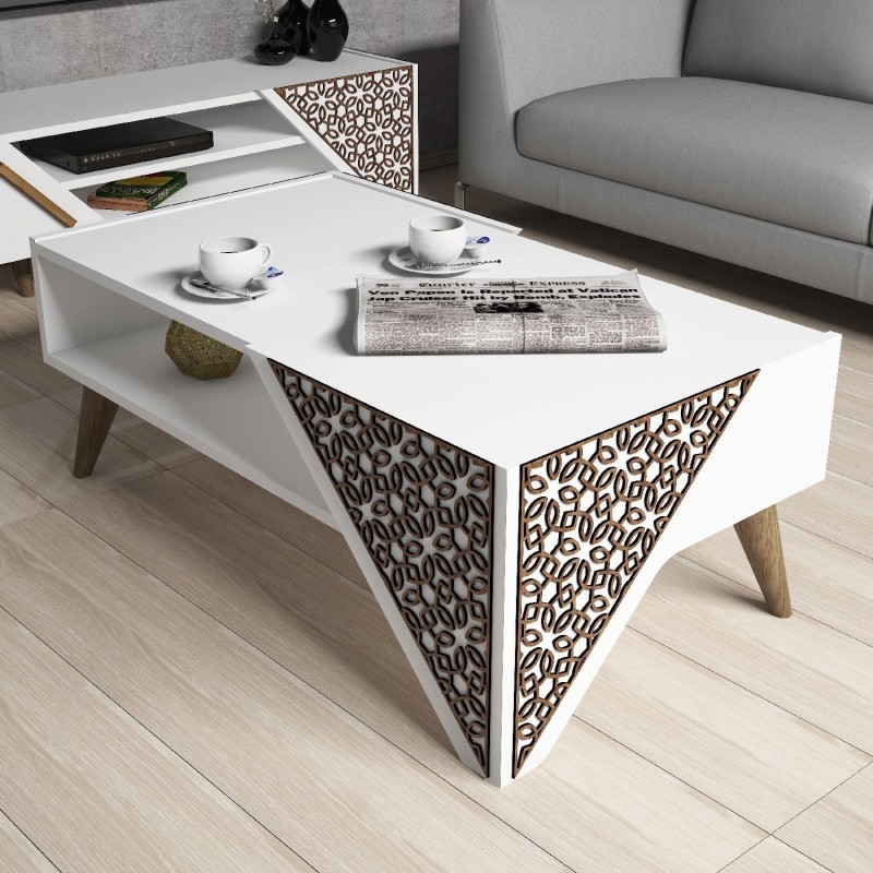 Mesa de centro Beril blanco - 845HCT2801