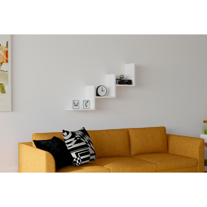 Estante de pared Mist blanco - 835PUQ2837