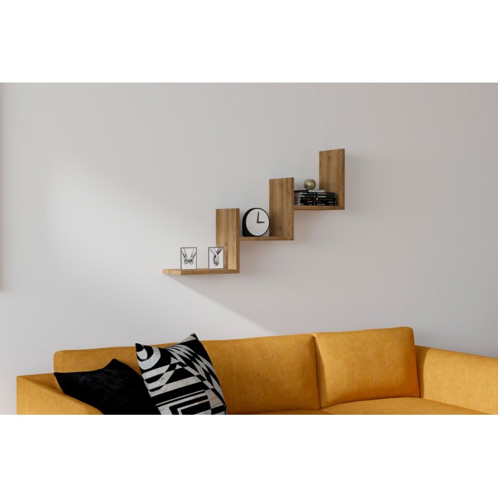 Estante de pared Mist-nogal