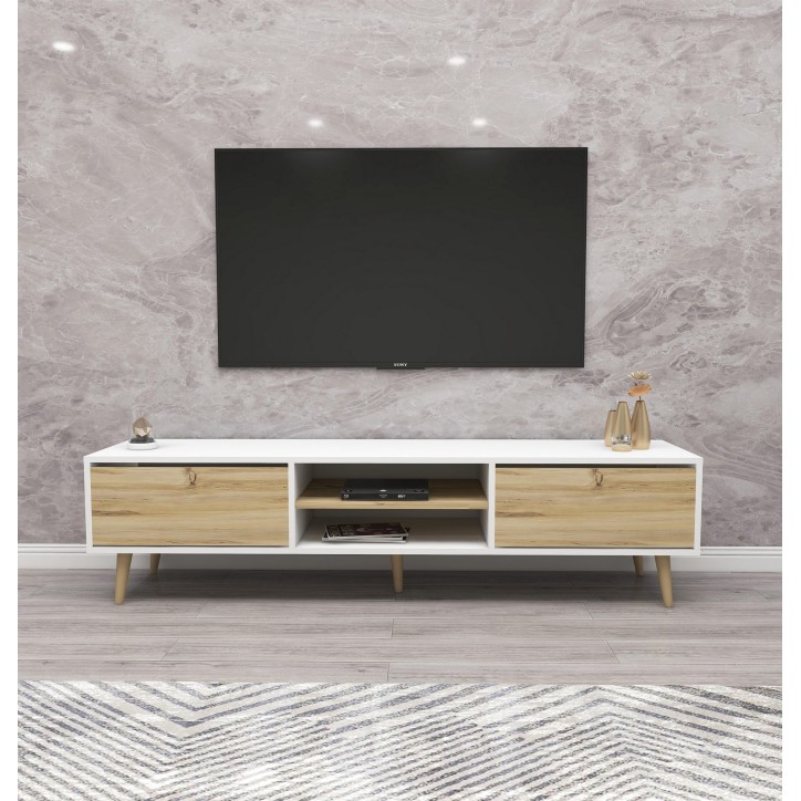 Mueble TV Kraf 180 blanco fieltro