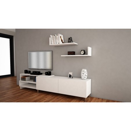 Mueble TV con estante Dizayn blanco - 745DCD3031