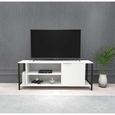 Mueble TV Bond blanco negro - 854KLN3065