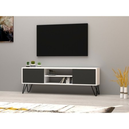 Mueble TV Hare antracita blanco - 835PUQ3061