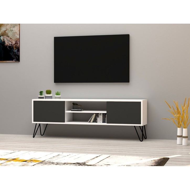 Mueble TV Hare antracita blanco