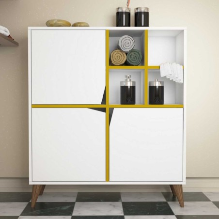 Mueble auxiliar Pulse blanco amarillo - 845HCT3913