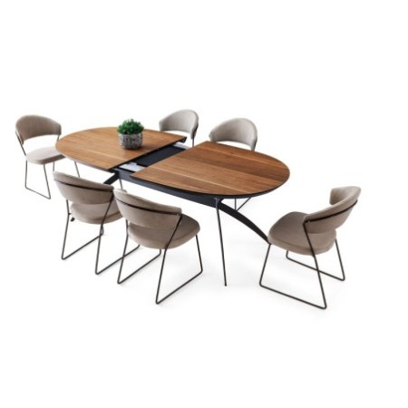 Mesa de comedor extensible TY-971 nogal - 974NMB1553