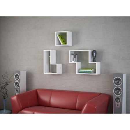 Estante de pared Tetris blanco - 745DCD1608