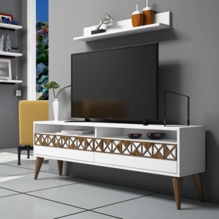 Mueble TV con estante Line blanco - 845HCT3082