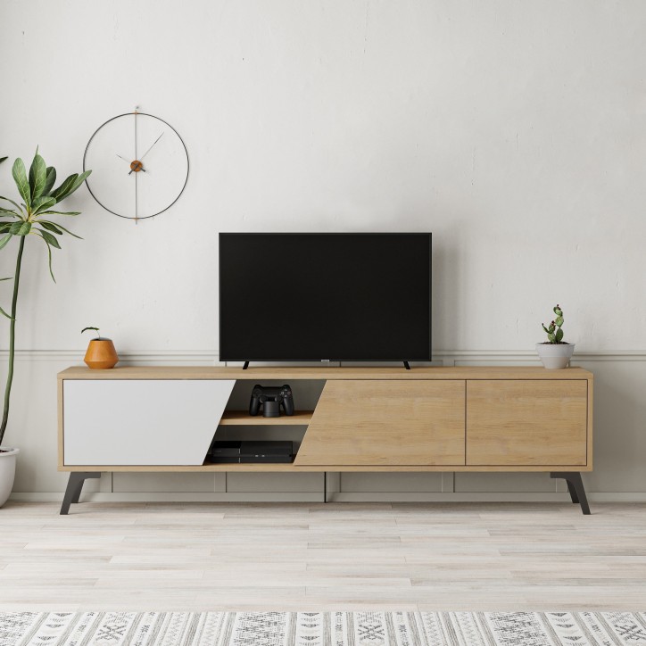 Mueble TV Fiona roble blanco