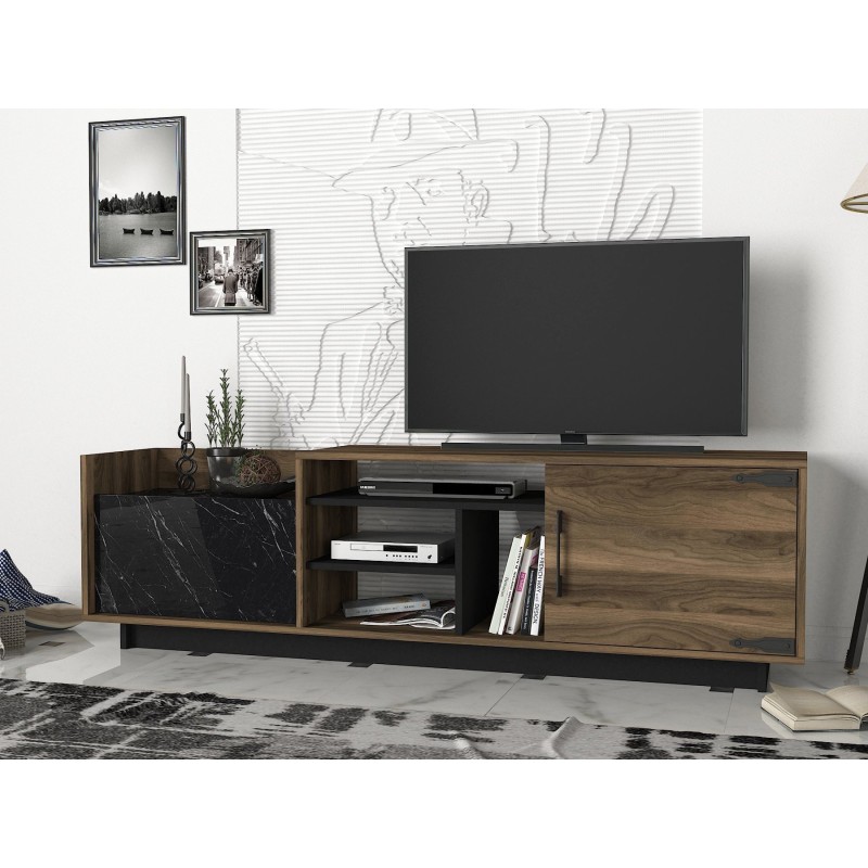 Mueble TV Siento negro nogal - 804TRH3059