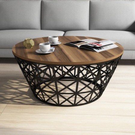 Mesa de centro Stil Metal Ferforj negro nogal - 845HCT5223