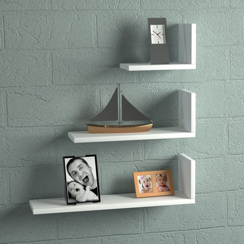 Estante de pared Atlas blanco - 731WAT1606